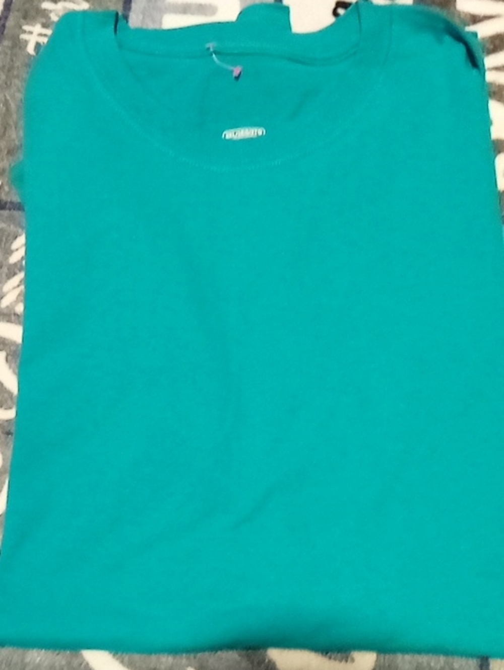 Men's Short-Sleeve Crewneck T-Shirt in Teal - Unbranded